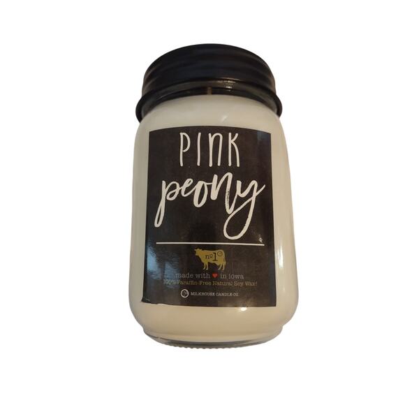 Milkhouse Candle Co Pink Peony 13 Oz Candle Made in the USA - Picture 1 of 4